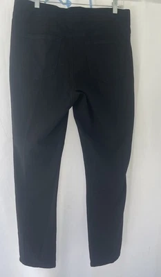 NYDJ Pull On Flare Leg 尺寸 12 女式黑色裤子拉踝升降夹 — 第 1/4 张图片