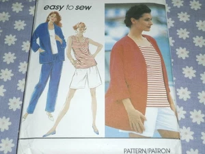 SIMPLICITY 8428 MISSES JACKET-PANTS OR SHORTS -TANK TOP PATTERN-UNCUT-18-24 - Picture 1 of 3
