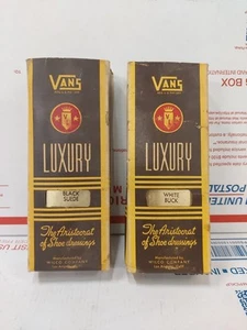Vintage 50's VANS LUXURY Bottle & Box Decor Wilco Co. Black Suede & white Buck - Picture 1 of 15