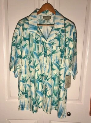 Aloha Co. Camisa Hawaiana Tropical Palmera Abotonada Hombres XXL Nueva con Etiqueta Foto 1 de 4