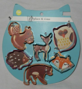 Juego de 6 piezas mini cortador de galletas Wilton metal otoño ardilla búho zorro oso erizo - Imagen 1 de 3
