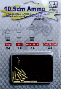 AFV Club 1/35 AF-35074 10.5cm Ammo for leFH18 Wespe Sturmhaubitze 42 Sd.Kfz.11 - Picture 1 of 1
