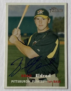 Brad Eldred Signed Topps #122 2006 Card Pittsburgh Pirates Auto MLB RAD - Picture 1 of 1