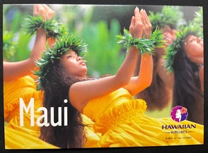 Postal promocional de Hawaiian Airlines, Maui, arte publicitario, GoCard (2002) - Imagen 1 de 2