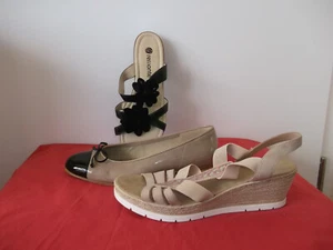 1 x Ballerinas von GABOR, 2 x Sandaletten von RIEKER + REMONTE Gr. 42 TOP !!! - Bild 1 von 5