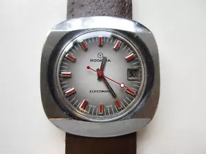 Rodania electronic ESA cal. 9154 Swiss all stainless steel men's watch - Picture 1 of 9
