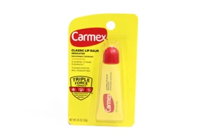 Carmex Classic Lip Balm Medicated / CAMPHOR (SYNTHETIC), PETROLATUM / SALVE 12pk - Picture 1 of 5