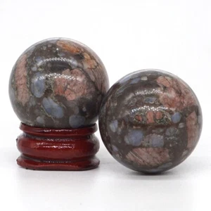 30MM Natural Texas Llanite Blue Opal Crystal Reiki Healing Sphere Ball (1pcs) - Picture 1 of 7