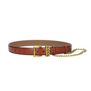 Women's Leather Belts for Jeans Dresses Fashion Gold/Silver Pin Buckle Ladies... - Picture 1 of 5