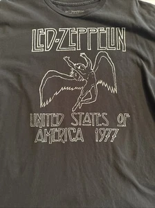 Led Zeppelin United States of America 1977 (Size XL) Black T Shirt ~#41 REPRINT - Picture 1 of 3