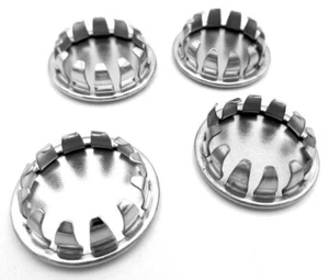 Ajuste de orificio de 11/16" - Tapa de enchufe de orificio de acero niquelado - Imagen 1 de 12