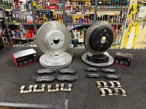 FOR TOYOTA GT86 2012-2017 PERFORMANCE DRILLED GROOVED BRAKE DISC BREMBO PADS - Afbeelding 1 van 7