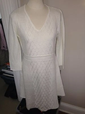 Nuevo con etiquetas Vestido de Carrera Marc New York Off White Tejido Sin Arrugas $134 Minorista M Mediano Foto 1 de 4