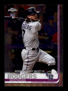 2019 Topps Chrome Update #63 Brendan Rodgers RC Colorado Rockies - Picture 1 of 2