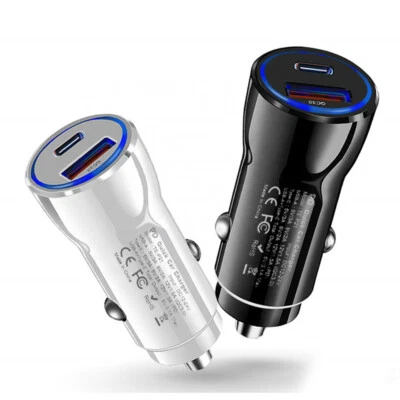 2X USB PD 20W Type-C Car Charger Fast Charge Adapter For iPhone 13 12 11 Pro Max - Image 1 of 4