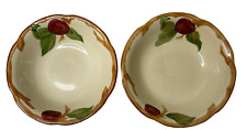Lot of 2 Franciscan Apple Dessert Cereal Bowl Made in USA Hand Decorated