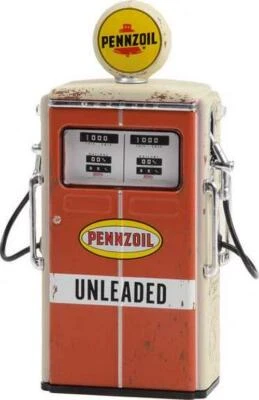 1954 Tokheim 350 Twin Gas Pump - Pennzoil Unleaded Weathered (Vintage Pumps) 14 - Image 1 of 4