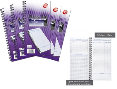 1x Pukka Pad Things To Do Today Memo Pad / Wire Bound Spiral To Do List Book