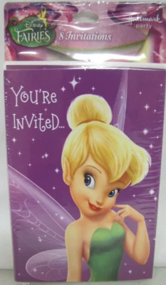 NEW Hallmark DISNEY FAIRIES Party Invitations, Envelopes Favor Bags Birthday - Image 1 of 3