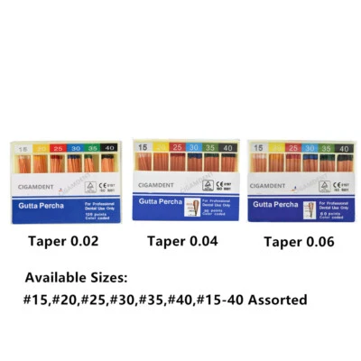 Dental Endo Gutta Percha Points Endodontic Root Canal Taper 0.02/0.04/0.06 - Image 1 of 4