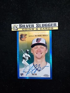 2023 Kyle Stowers Topps Chrome Platinum Auto Blue Prism /99 RC Rookie Card O's - Picture 1 of 3