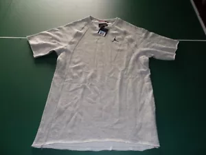 SELTEN NEU MIT ETIKETT Herren Nike Jordan kurzärmliges meliertes grau leichtes Sweatshirt Medium - Bild 1 von 14