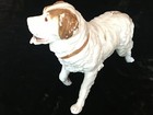 Superbe sujet ancien chien en biscuit porcelaine Bavent ?