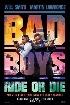 Bad Boys Ride Or Die movie poster (a) - 11 x 17 - Will Smith, Martin Lawrence