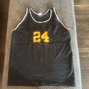 Vintage MASON ATHLETIC Basketball Jersey #24 Black Gold Basketball Kobe Youth - Picture 1 of 11