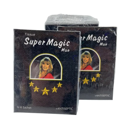 Tejido húmedo antiséptico Super Magic Man Lovers eyaculación retardada más larga 3 cajas Foto 1 de 4