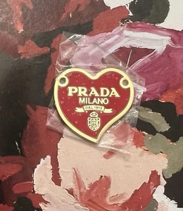 PRADA Charm/ Heart/ Gold Tone And Red/ Stamped/ Excellent Condition - Picture 1 of 4