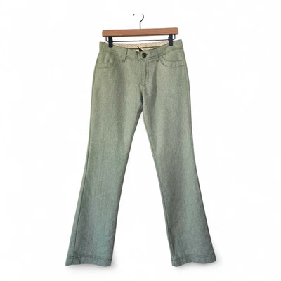 Element Herringbone Wool Blend Pants Size 5 Green Bootcut Retro Y2K - Image 1 of 4