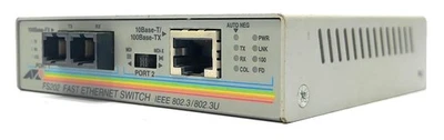 Allied telesyn AT- FS202 IEEE 802.3/802.3U Fast Ethernet Fiber Media Rate Switch - Image 1 of 4