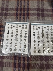 2- JHB Buttons Salesman Sample Cards #54-Austrian Charmers Buttons-free shipping - Picture 1 of 13