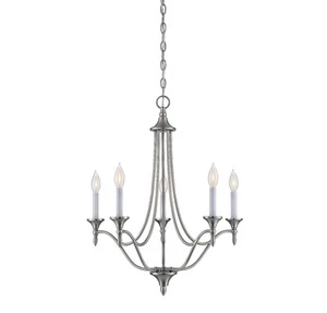 Savoy House 1-1008-5 Nickel Herndon 5-Light Chandelier - Picture 1 of 1