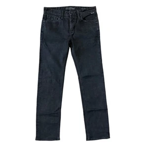 Pantalones de mezclilla negros rectos ajustados Lincoln 1981 Y2K de Guess raros para hombre talla 33 x 33 - Imagen 1 de 8