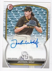 2023 Bowman Jackson Wolf San Diego Padres Auto Card - Picture 1 of 1