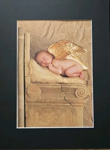 Book End Baby Birth Geddes Fine Art Photo Lithograph A3 Mounted Parents Love Joy - Picture 1 of 7
