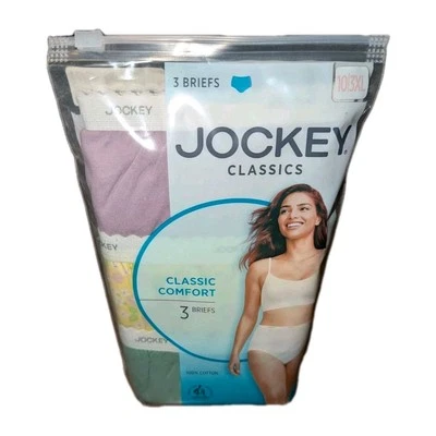 Calzoncillos Jockey para mujer talla grande cómodos de algodón cintura festoneada 10/3X Foto 1 de 2