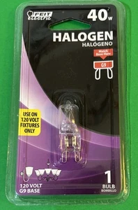 (2) NEW Feit Electric 40W 120V Bulb - G9 Base - 2 x 1pk - BPQ40/G9–NEW - Picture 1 of 3