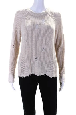 Suéter Top Algodón By Autumn Cachemira Mujer Beige Algodón Cuello Redondo Talla M Foto 1 de 4