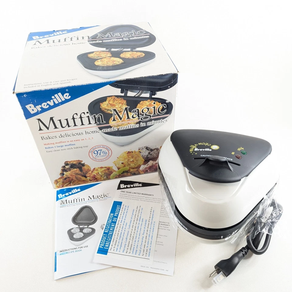Breville Muffin Magic MFM50XL Antiadherente Eléctrico Cupcake Muffin Maker Nuevo en Caja Foto 1 de 4