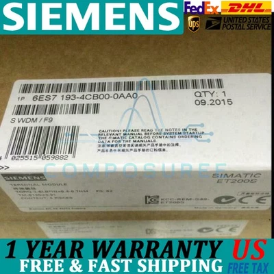 New Siemens 6ES7 193-4CC20-0AA0 6ES7193-4CC20-0AA0 Terminal module for ET 200S - Image 1 of 4