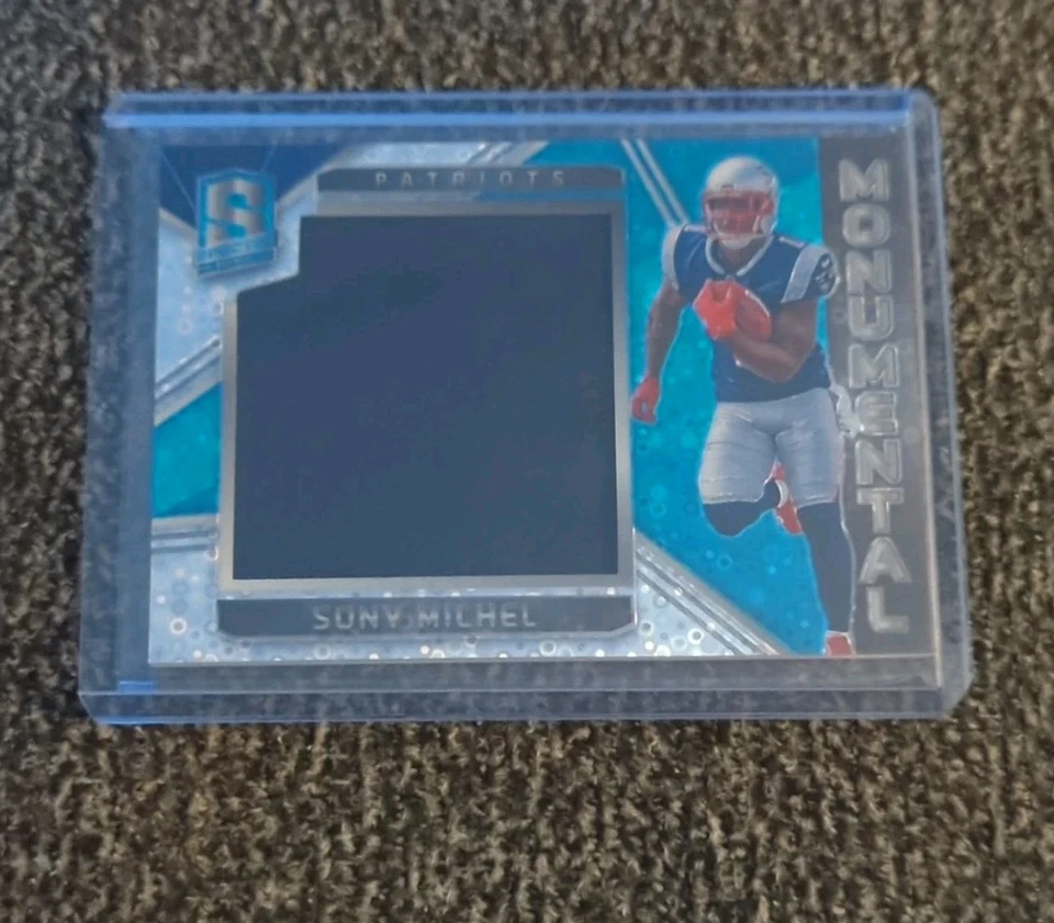 2018 Panini Spectra Monumental Memorabilia /99 Sony Michel #2 Rookie RC Patriots - Image 1 of 2