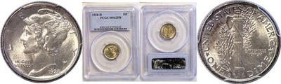 1928-D Mercury Dime  -  PCGS MS-62 FB - Image 1 of 3