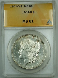 1901-O Morgan Silver Dollar Coin, ANACS MS-61 (Semi Proof-Like, SPL) - Picture 1 of 2