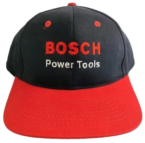 Vtg Bosch Power Tools Snapback Hat Cap Dad Grandpa Retro Car Truck Part Spellout - Picture 1 of 18