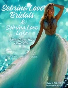 The "DUCHESS VANJA" Ocean Blue Green Crystal Lace & Tulle Wedding Ballgown Set - Picture 1 of 11