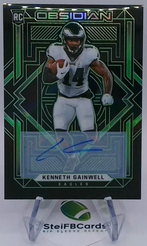 2021 Panini Obsidian Kenneth Gainwell Rookie Autographs E/E Green Auto RC #35/50 - Image 1 of 2