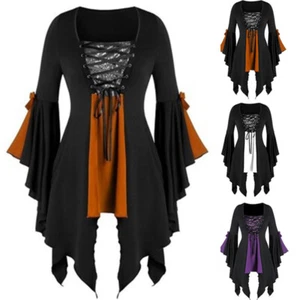 Cosplay Fancy Dress Witch Costume Renaissance Medieval Gothic Dress Halloween - Picture 1 of 11
